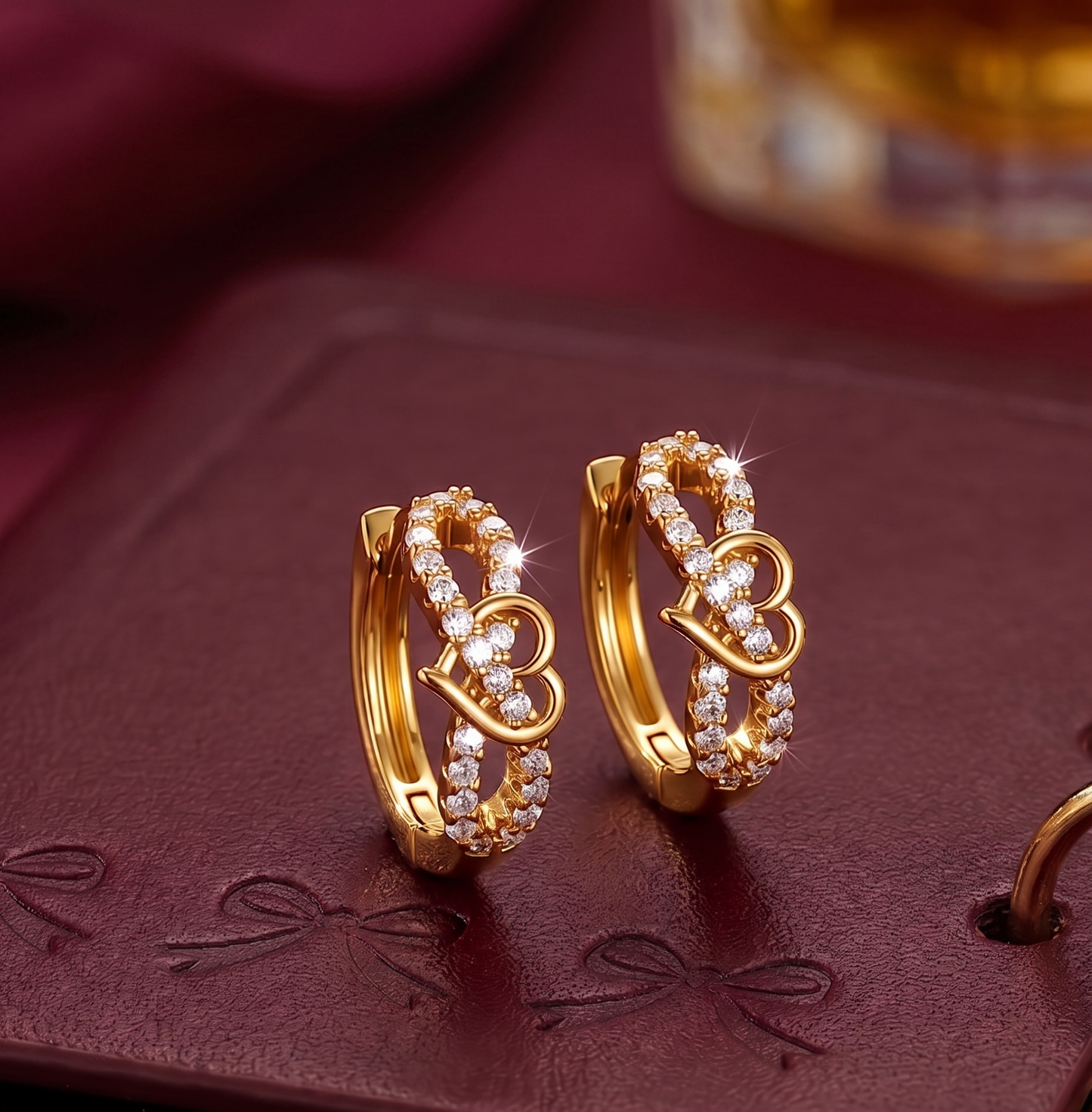 The Heart-Linked Silver Hoops