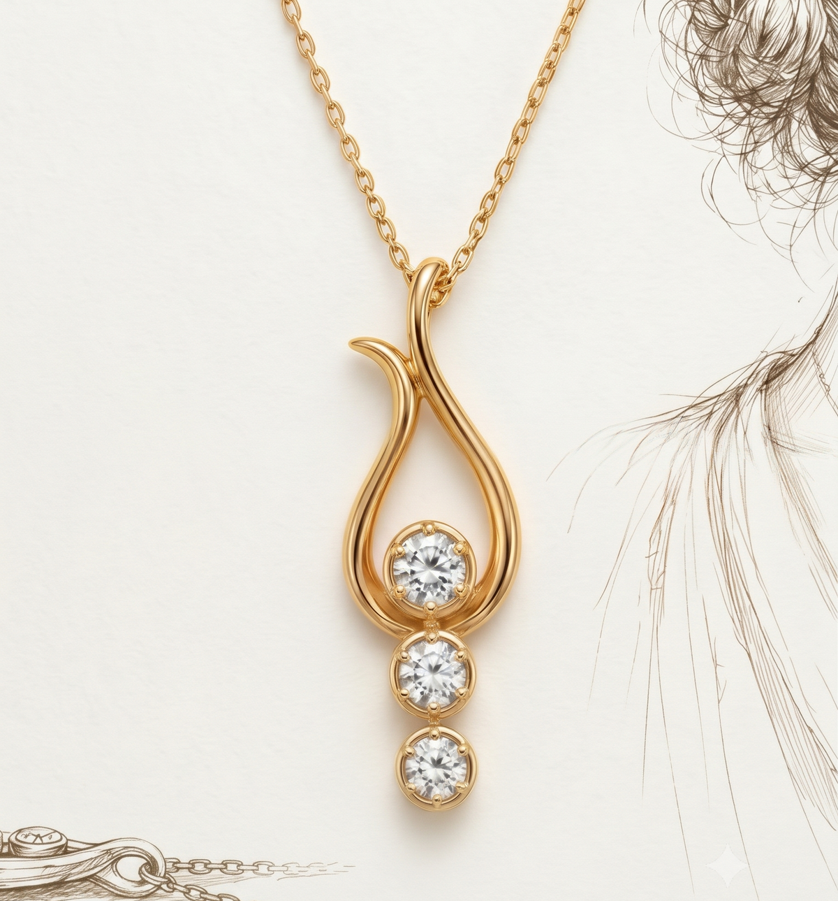 The Sterling Silver Ribbon Drop