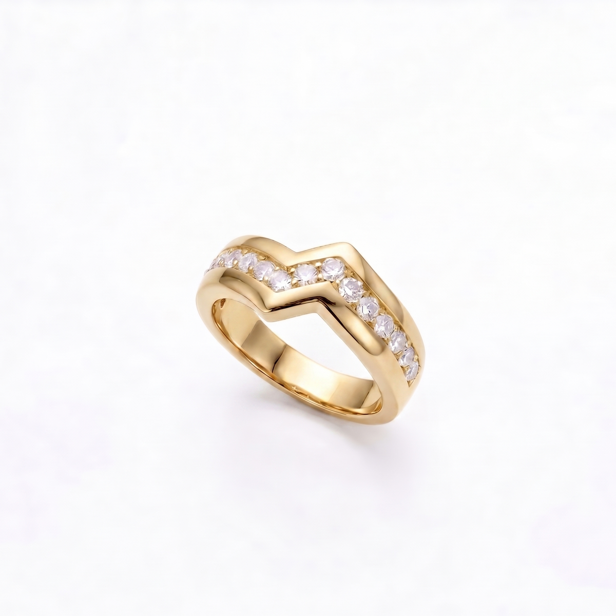 Silver Zigzag Sparkle Band