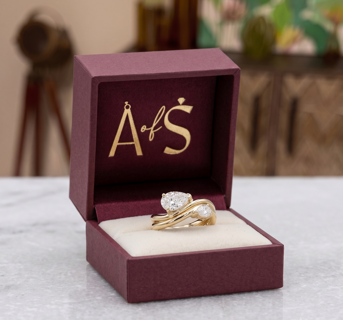 Whispering Tides Dual-Stone Silver Ring