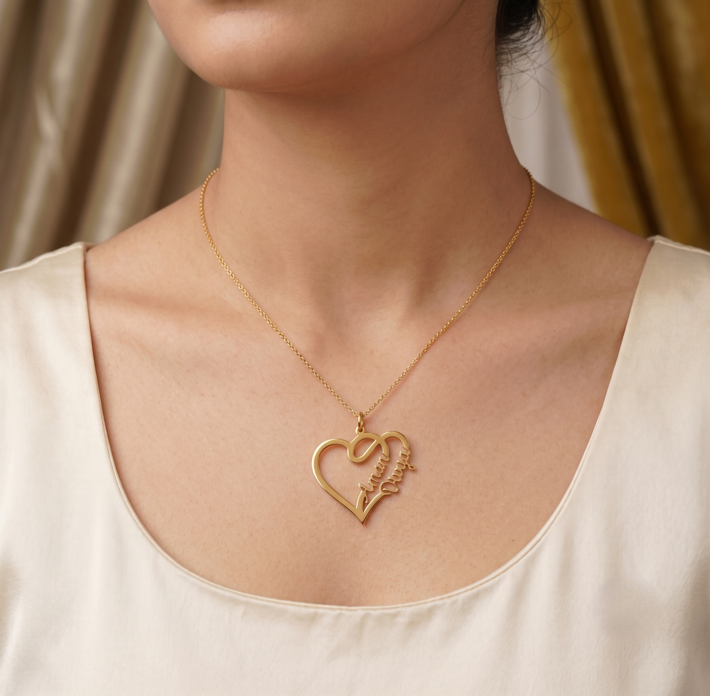The Haert Name Chain Pendant in 925 Silver