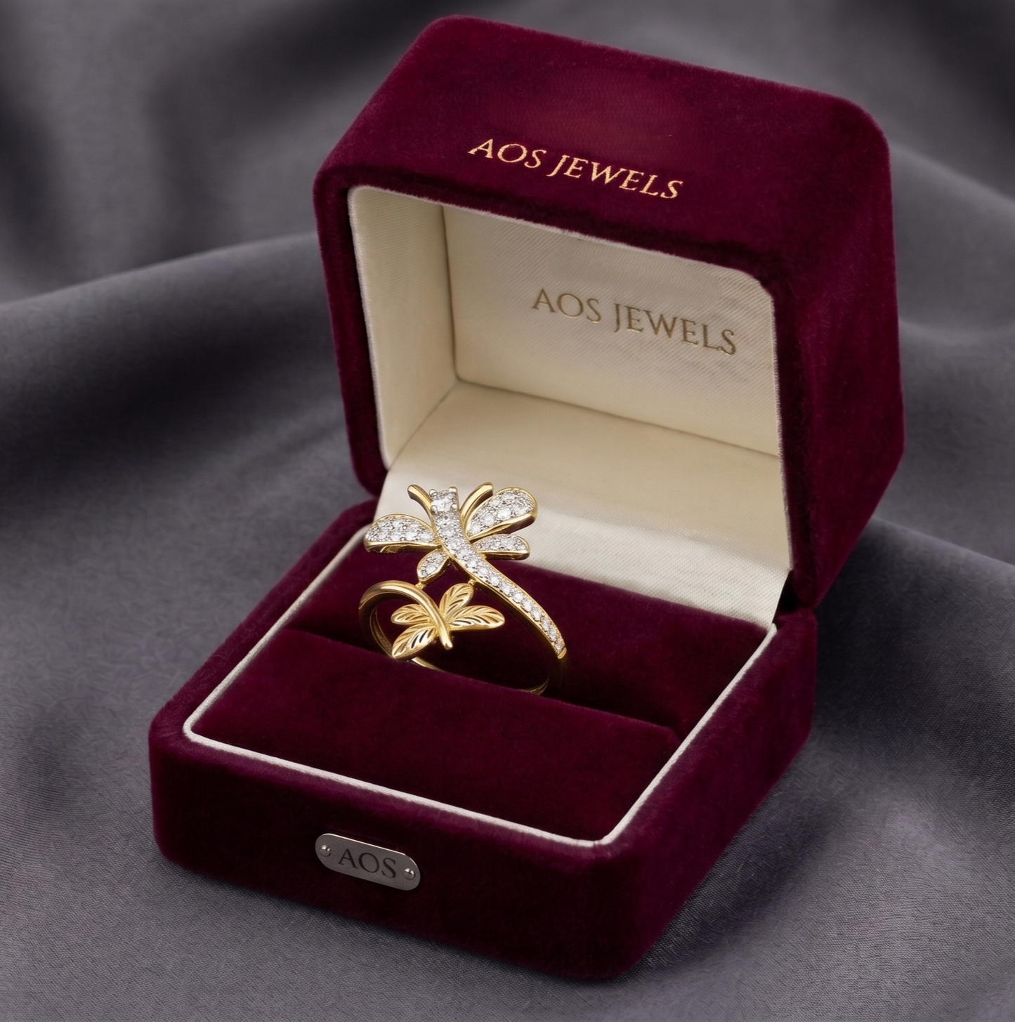 The Ethereal Twin Flight Silver Ring
