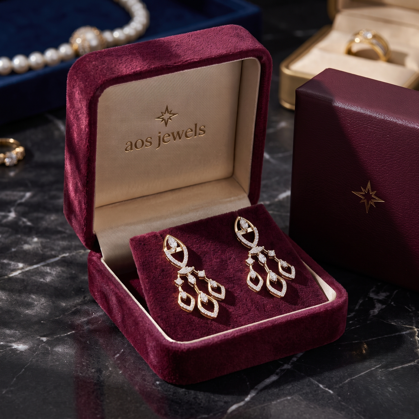 Ethereal Marquis Cascade Silver Earrings