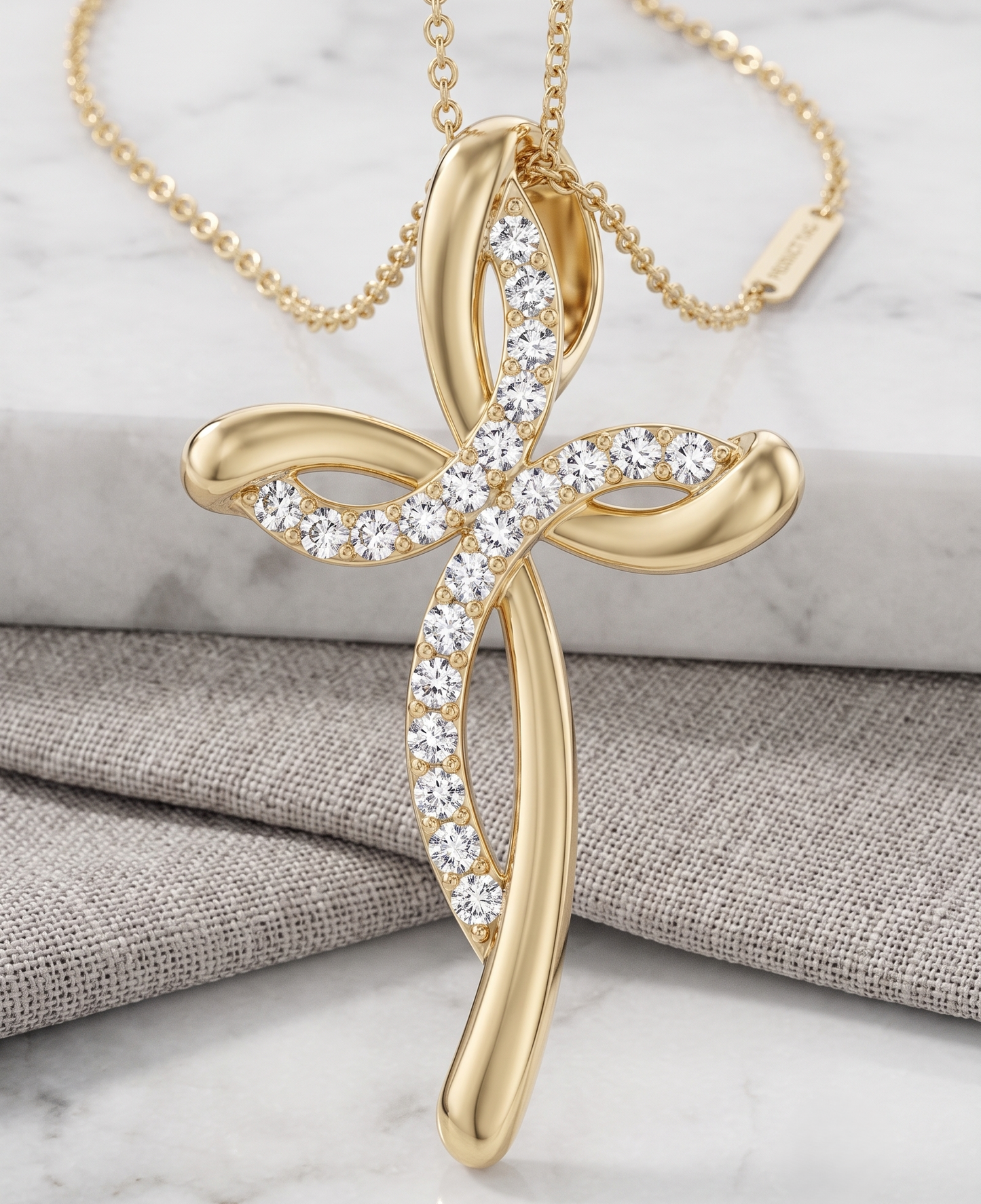 925 Sterling Silver Infinity Cross Pendant