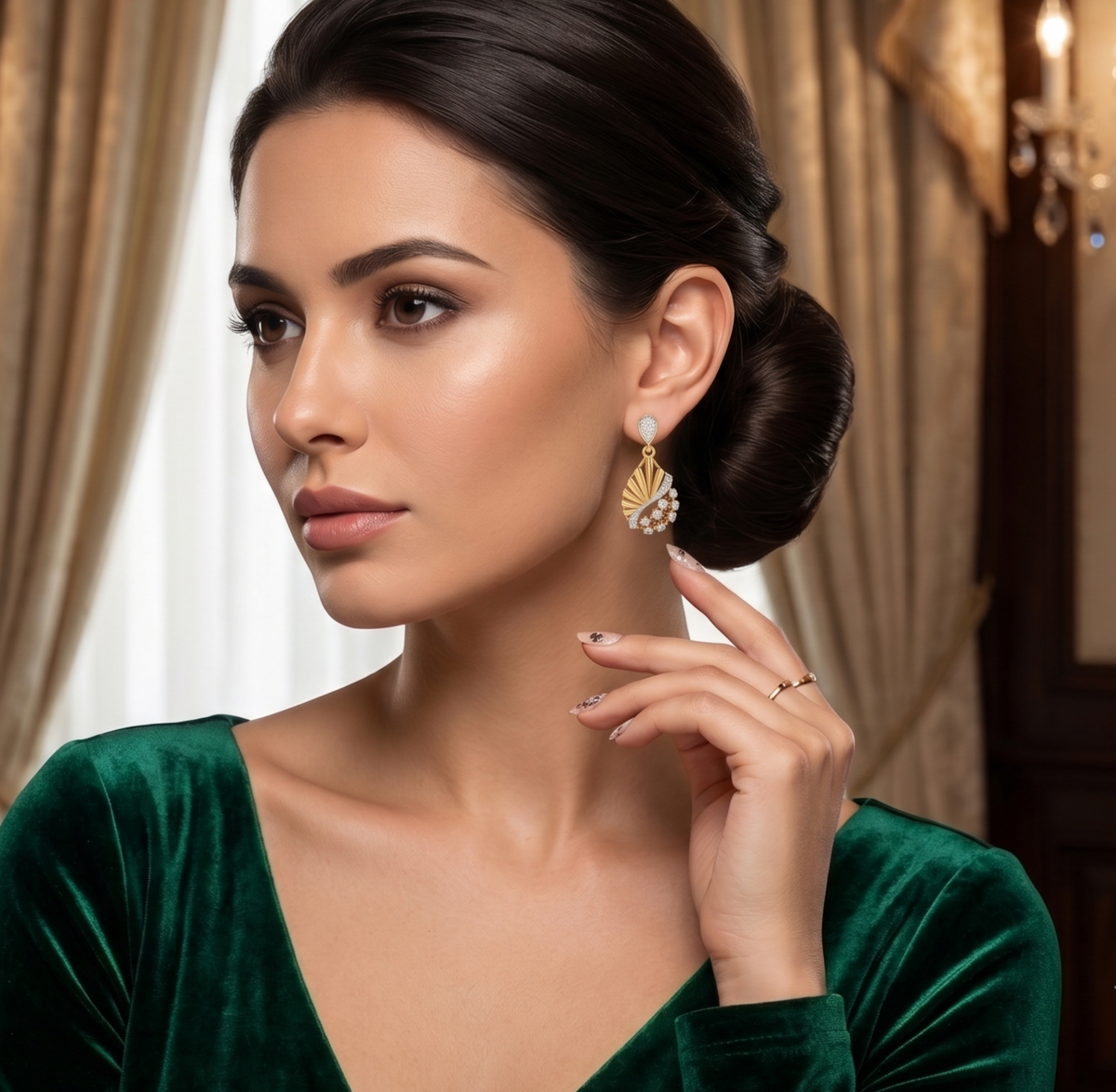 The AOS Oceanic Swirl Silver Earring