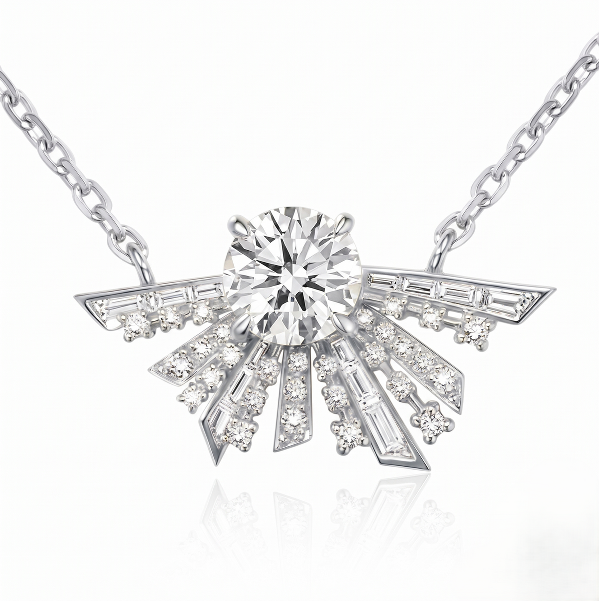 The Silver Prism Beam pendant