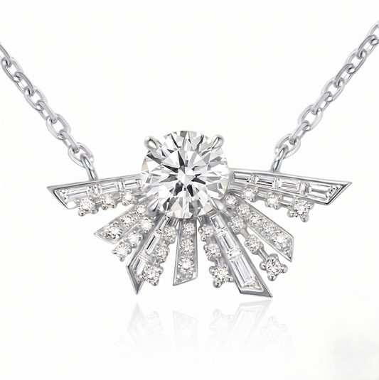 The Silver Prism Beam pendant