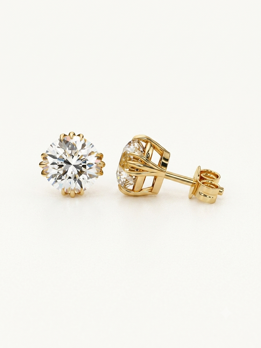 the high quality gold plated 925 stud