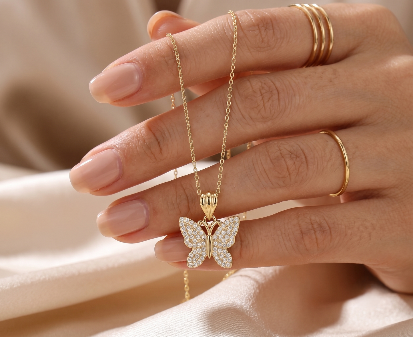 The Butterfly 925 Silver Chain Pendant
