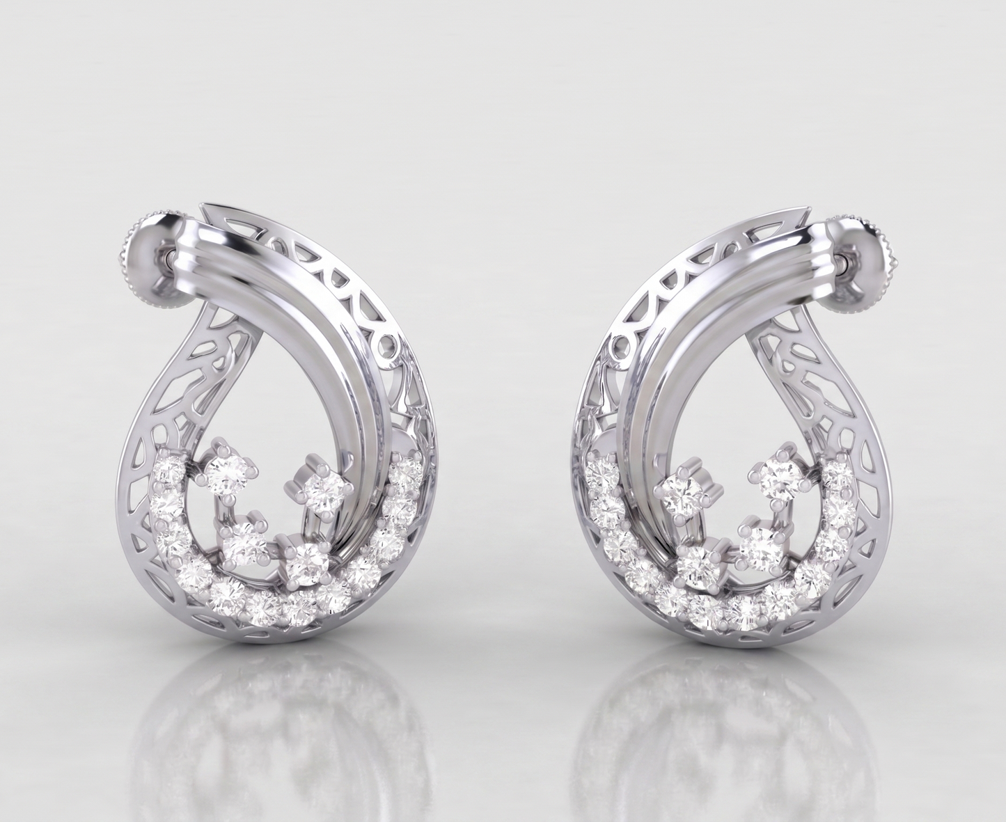 The Lumina Wave Silver Earrings