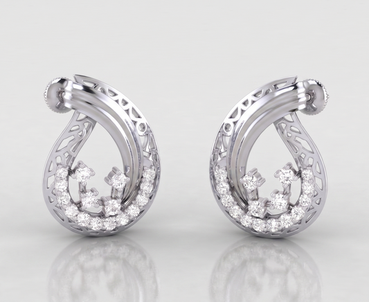 The Lumina Wave Silver Earrings