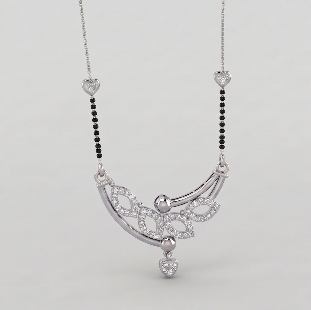 The Luminous Vine Arch Silver Mangalsutra