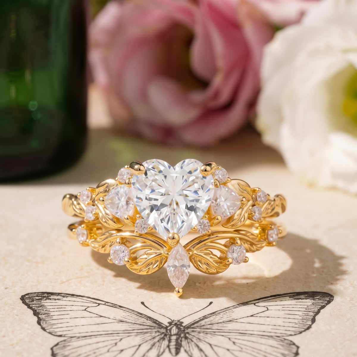 The Woodland Romance Heart Silver Ring