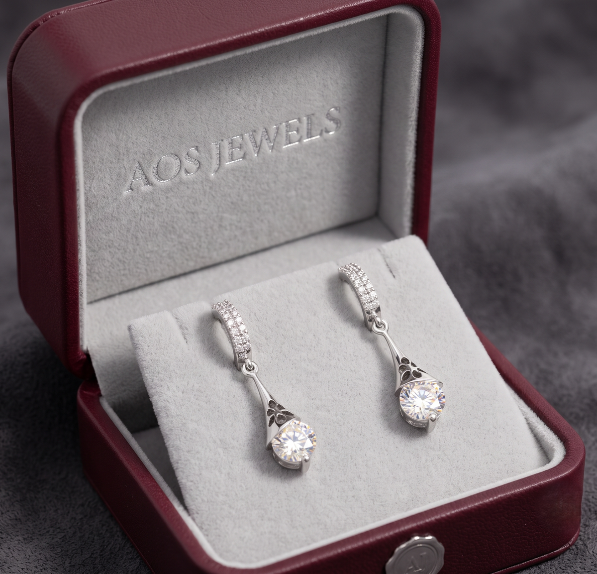 Vintage-Inspired Round Solitaire Dangle Earrings