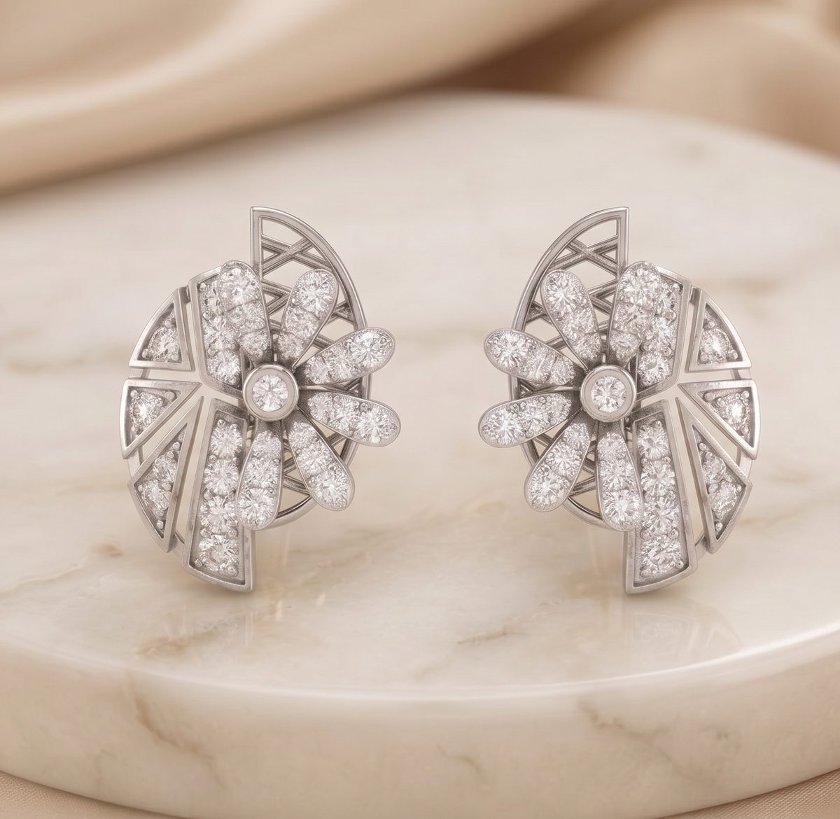 The Silver Nautilus Shell Earrings