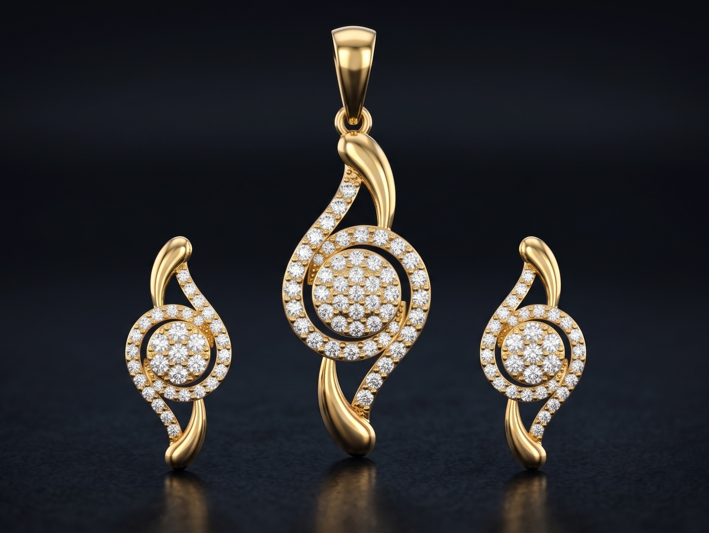 The Treble Clef Silver Pendant Set