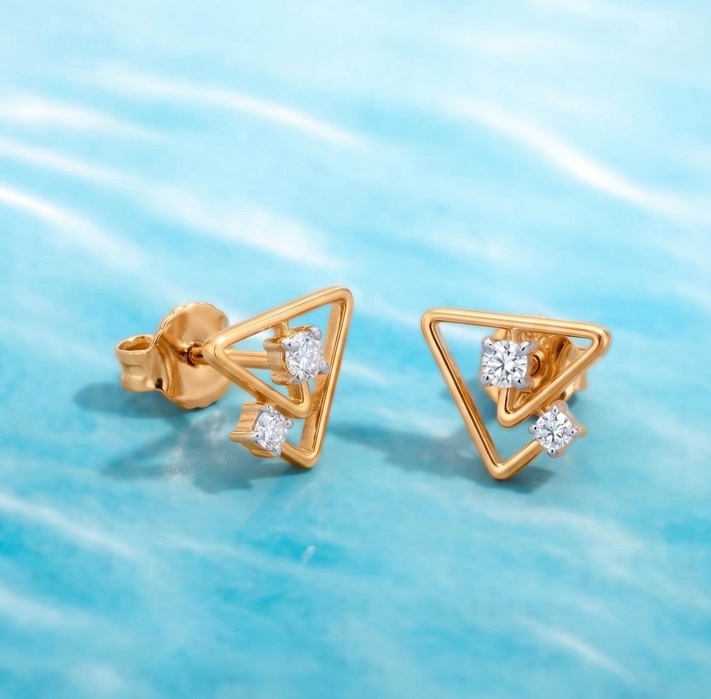 The Apex Triangle Silver Studs