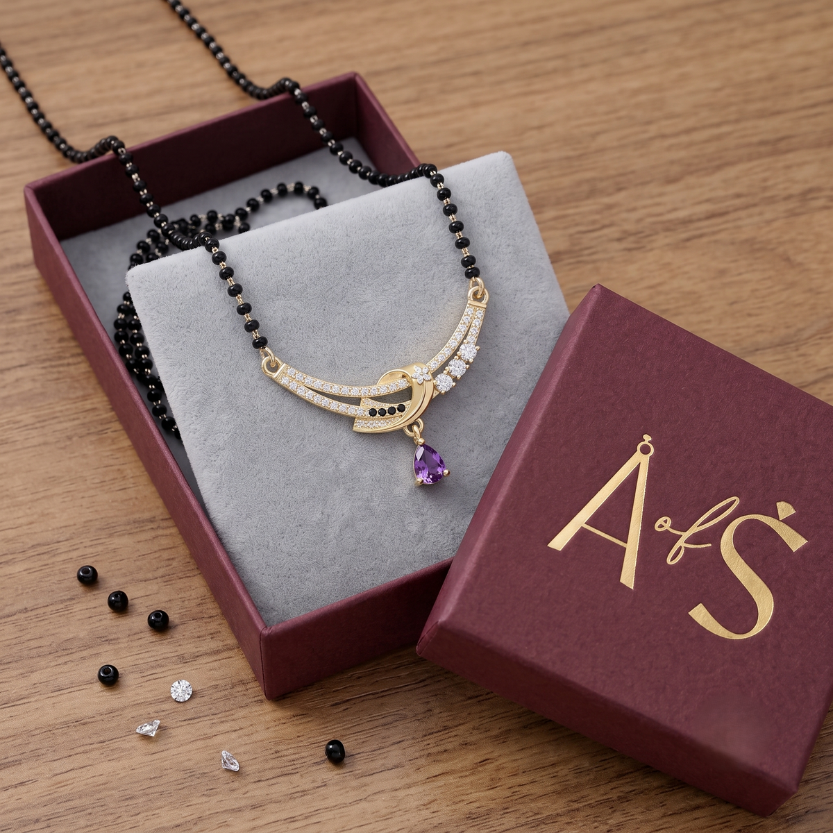 The Royal Orchid Silver Mangalsutra