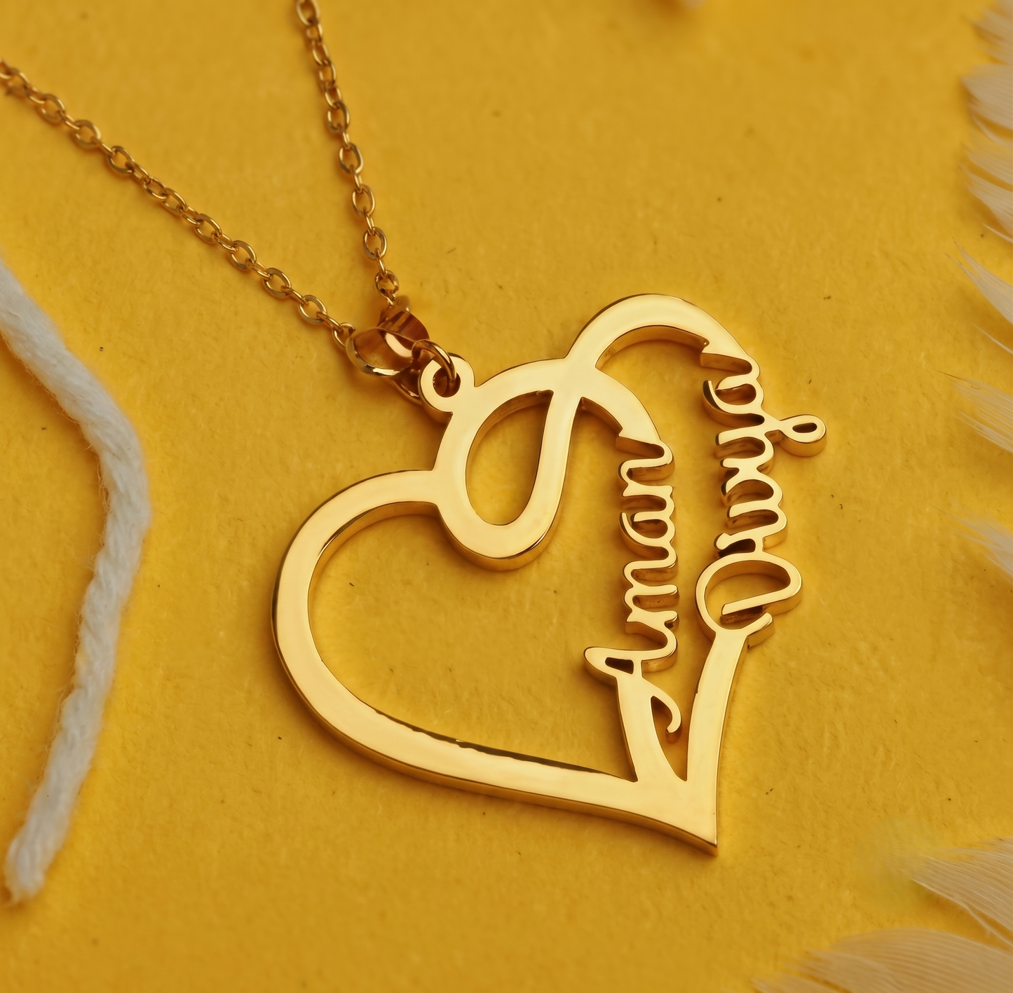 The Haert Name Chain Pendant in 925 Silver