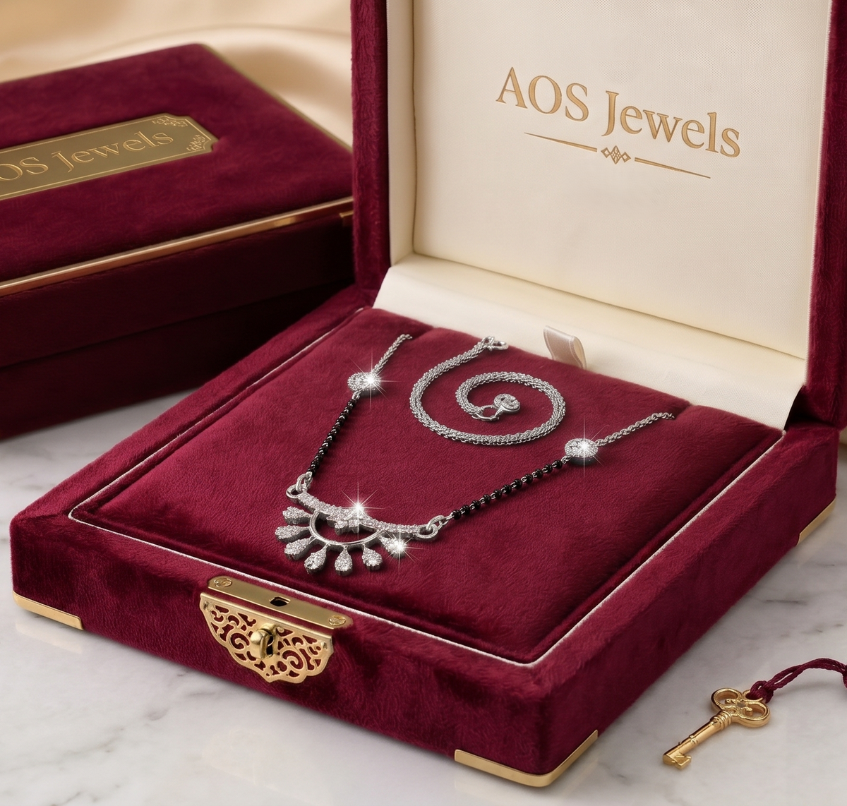 The Radiant Canopy Silver Mangalsutra