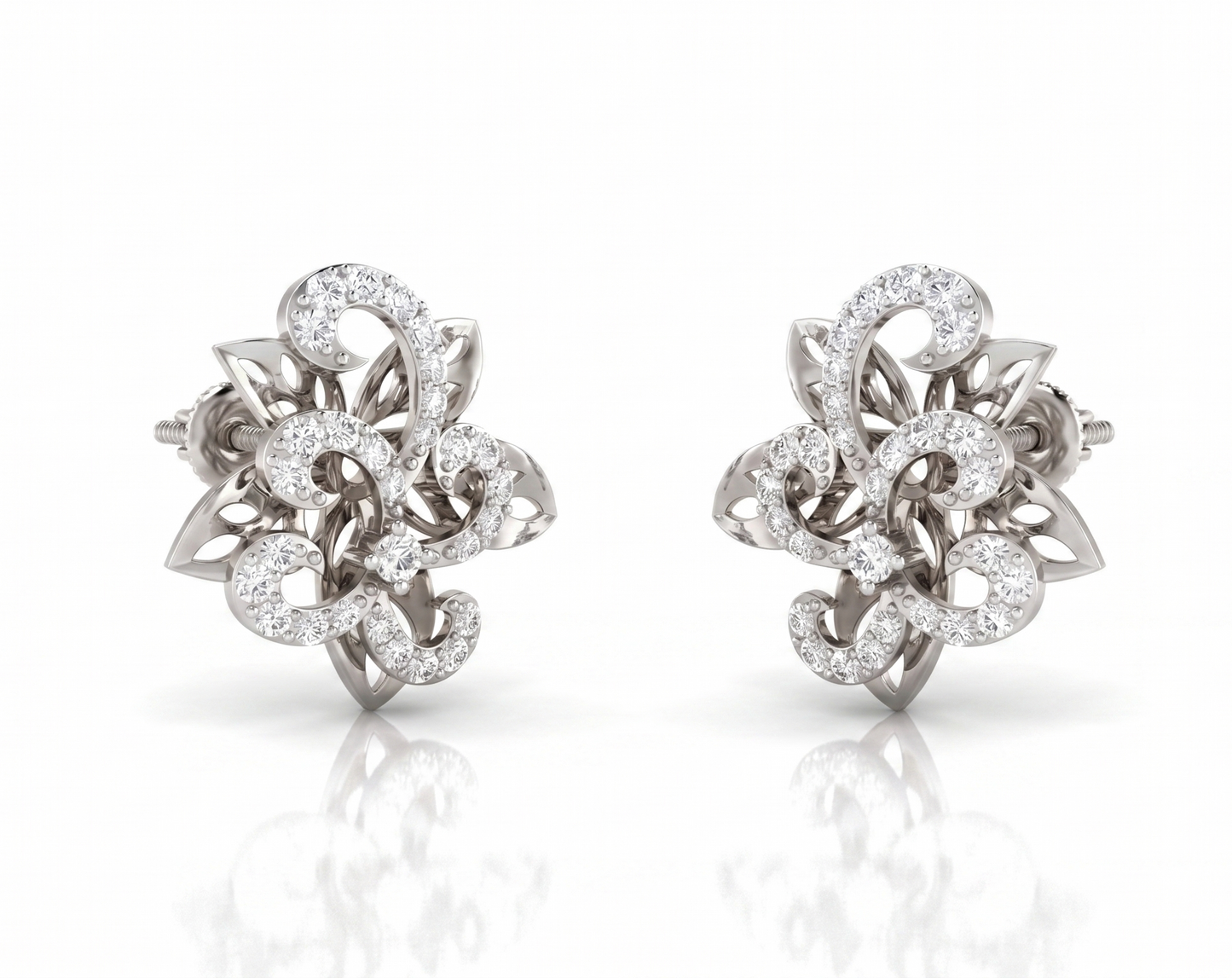 The Enchanted Lotus Silver Earrings