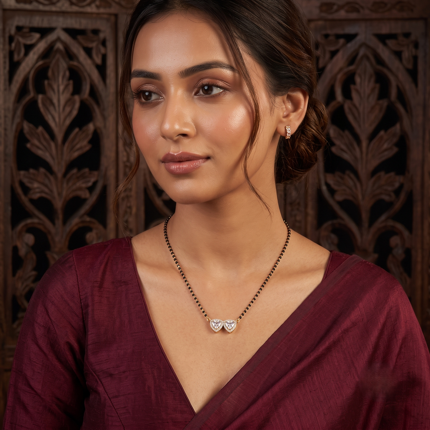 The Modern Duo Silver Mangalsutra