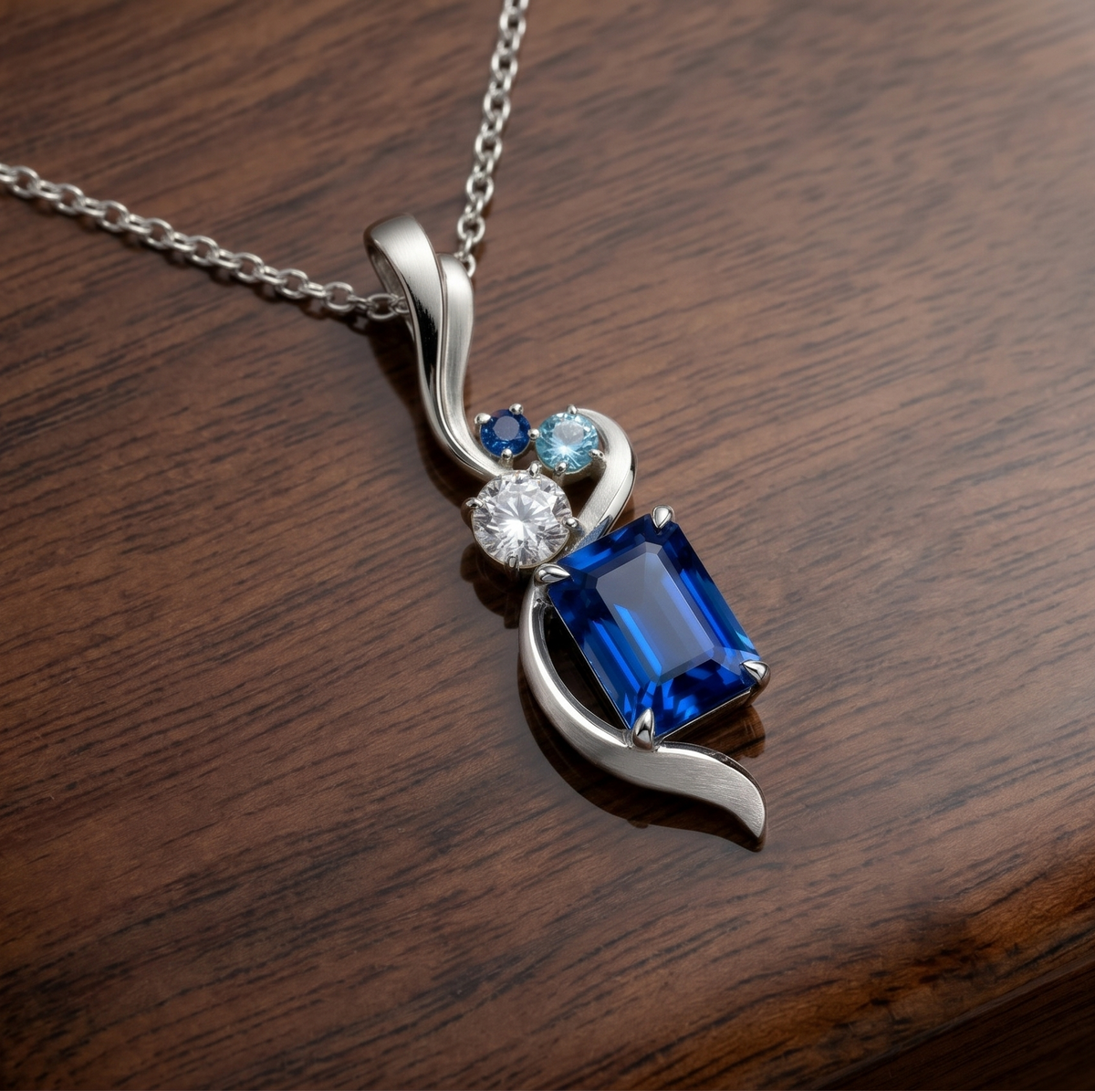 The Azure Wave Silver Pendant