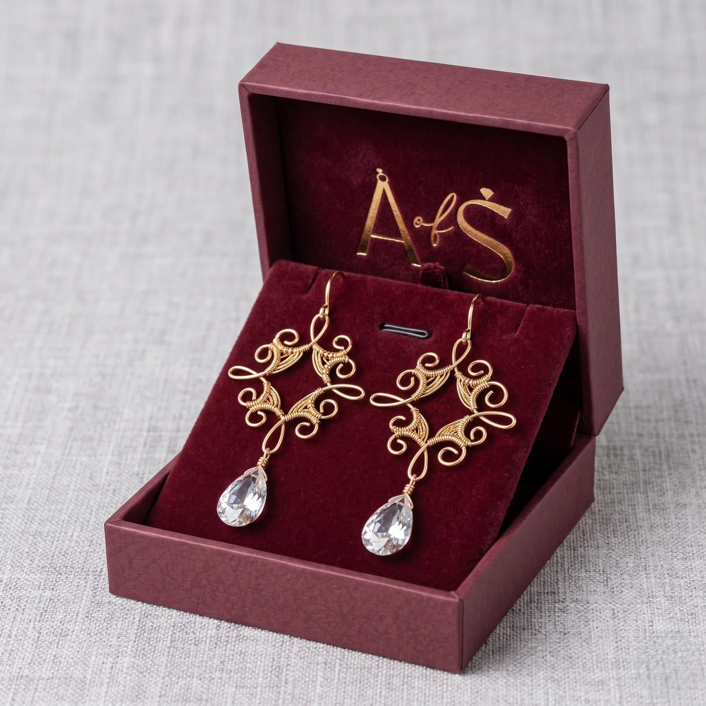 Intricate Scrollwork Teardrop Silver Earrings