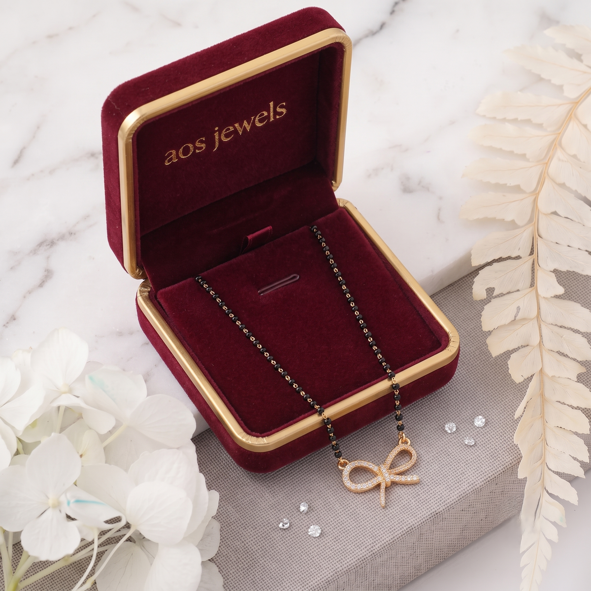 The Silver Promise Bow Mangalsutra