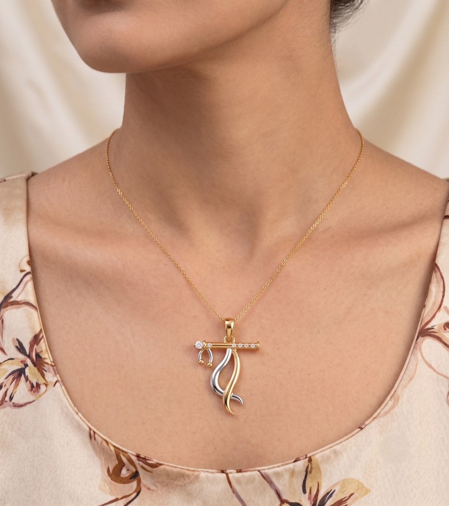 The Lord Krishna Flute 925 Chain Pendant