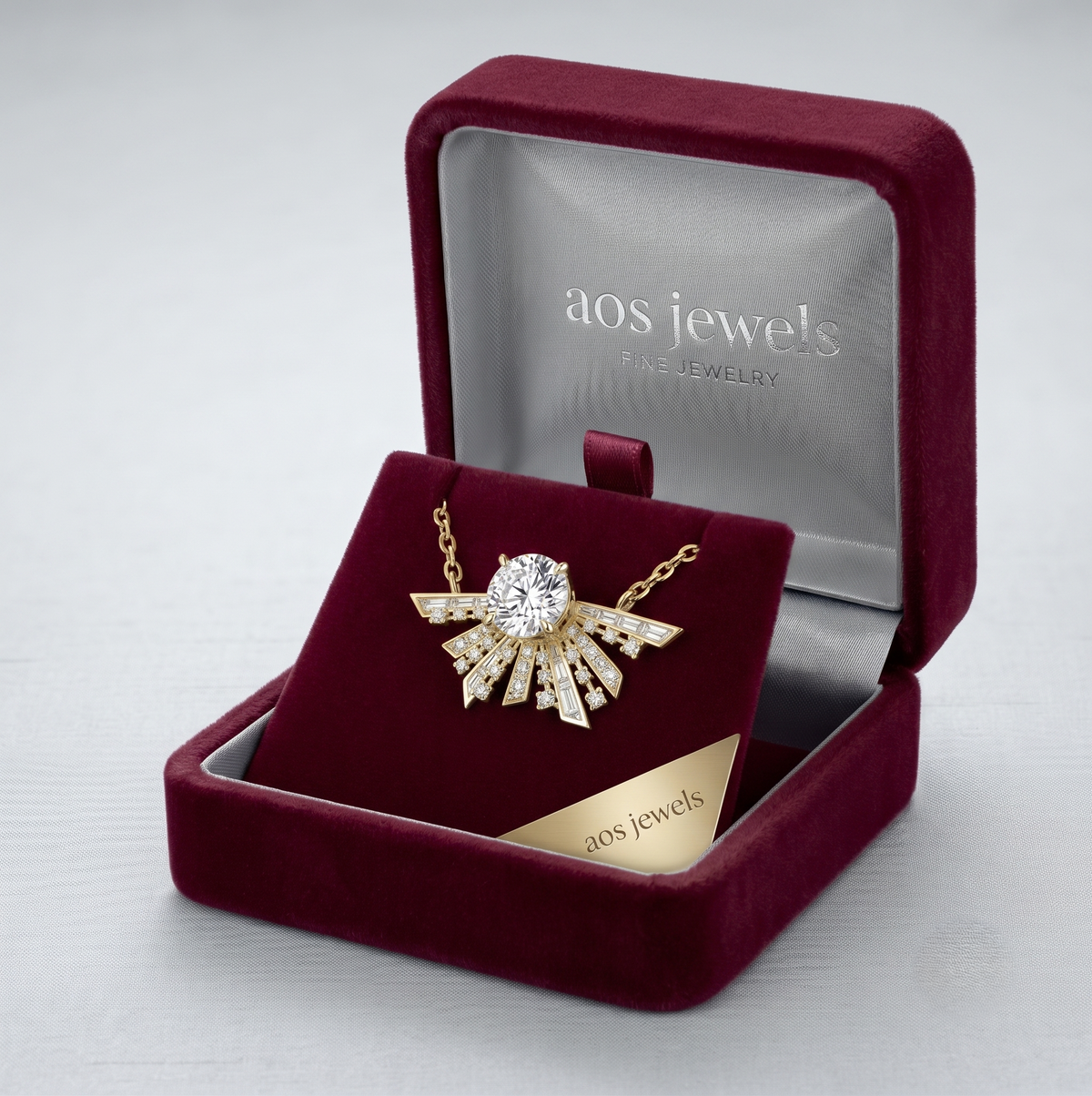 The Silver Prism Beam pendant