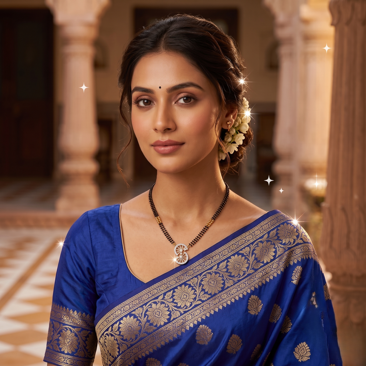 The Art Deco Radiance Silver Mangalsutra
