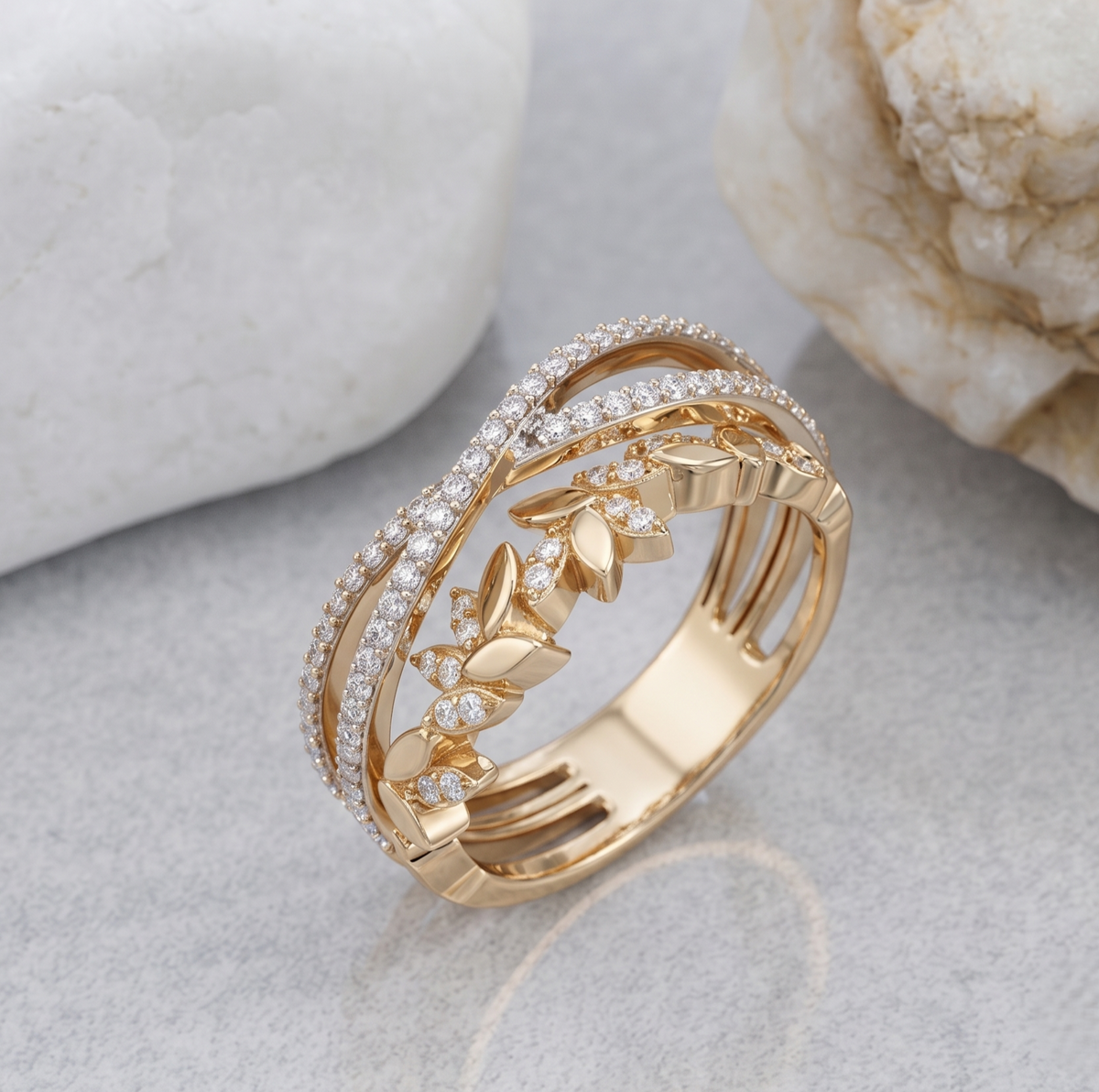 The 'Enchanted Forest' Layered Silver Ring