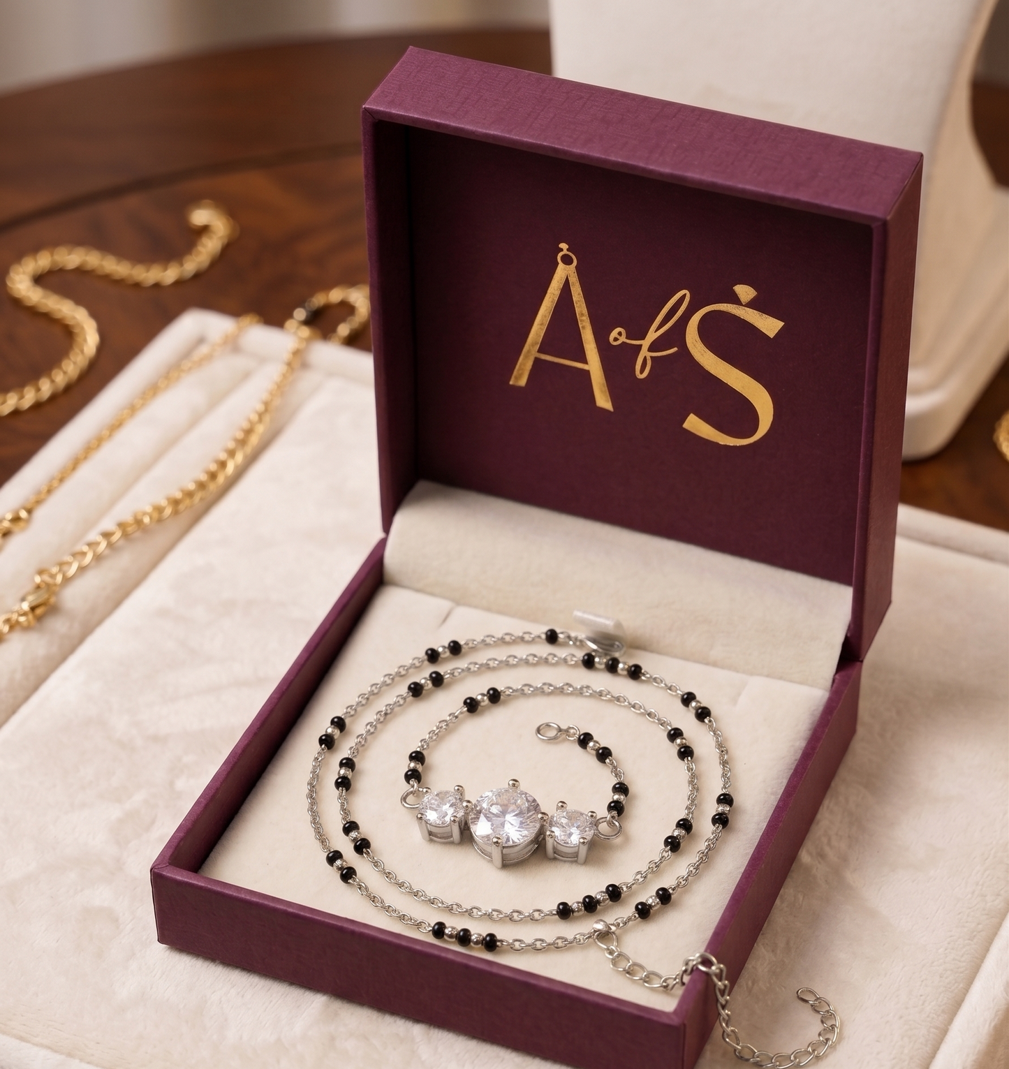The Classic & Graceful Triad Solitaire Silver Mangalsutra
