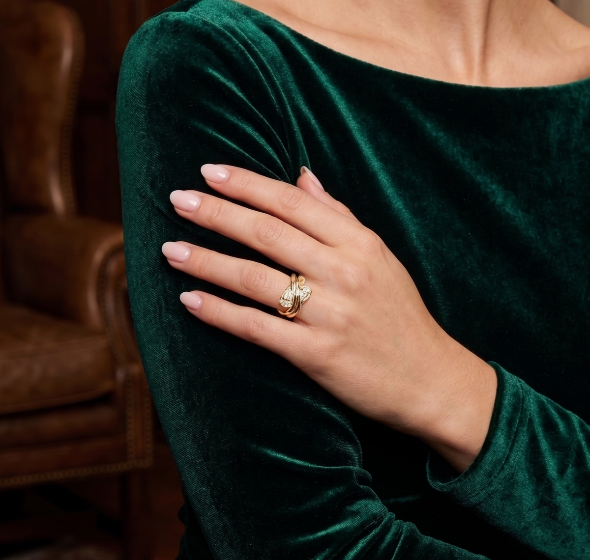 Whispering Tides Dual-Stone Silver Ring