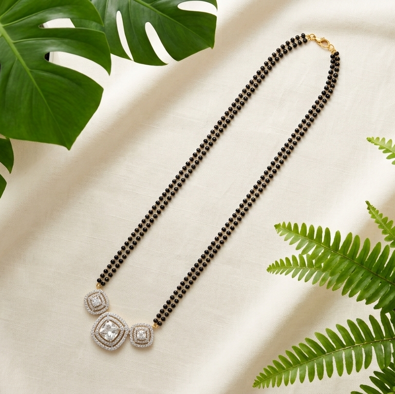 The 925 Silver Gold Plated Mangalsutra