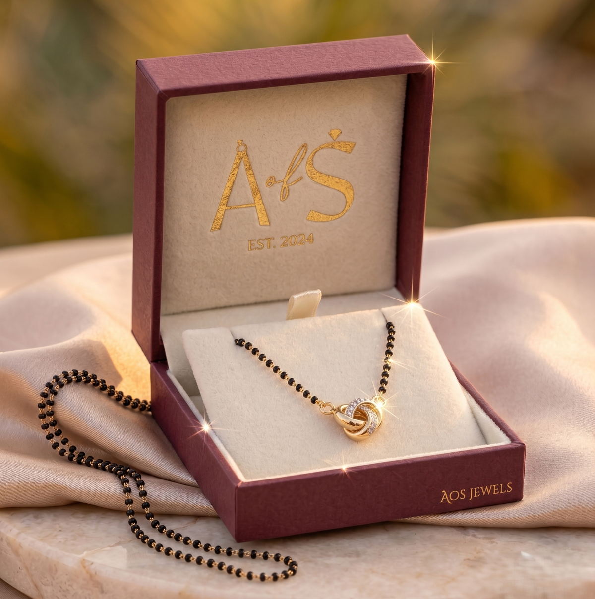 The Romantic & Symbolic Interlocking Destinies Silver Mangalsutra