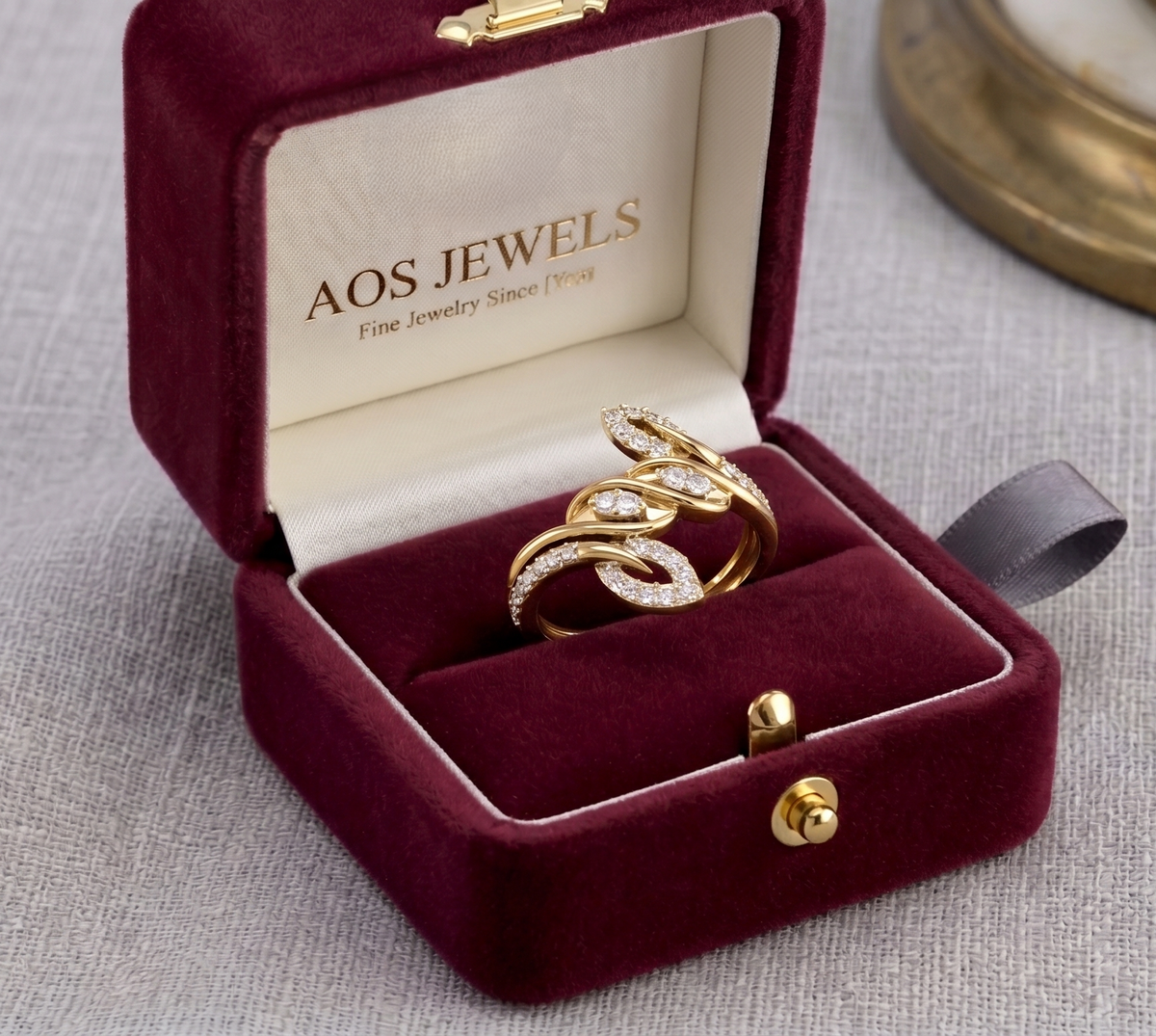 925 Sterling Silver Multi-Row Leaf Wrap Ring