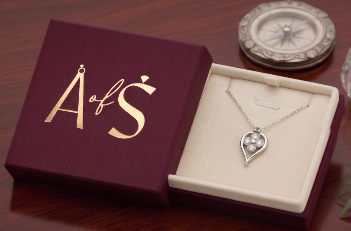 Sterling Silver Teardrop Quatrefoil Chain Pendant