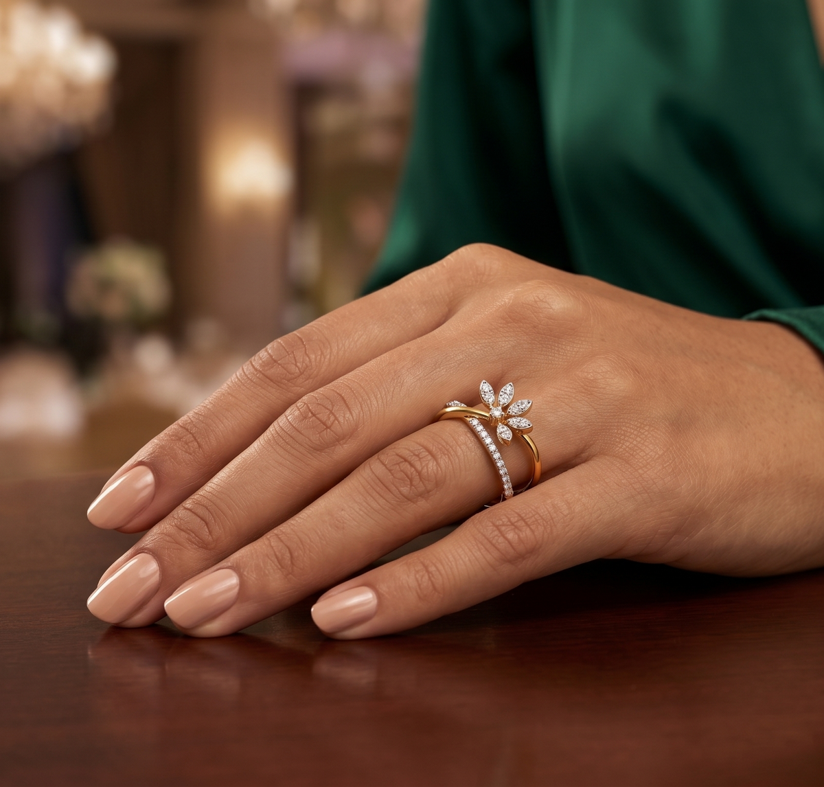The Enchanted Lotus Bypass Ring