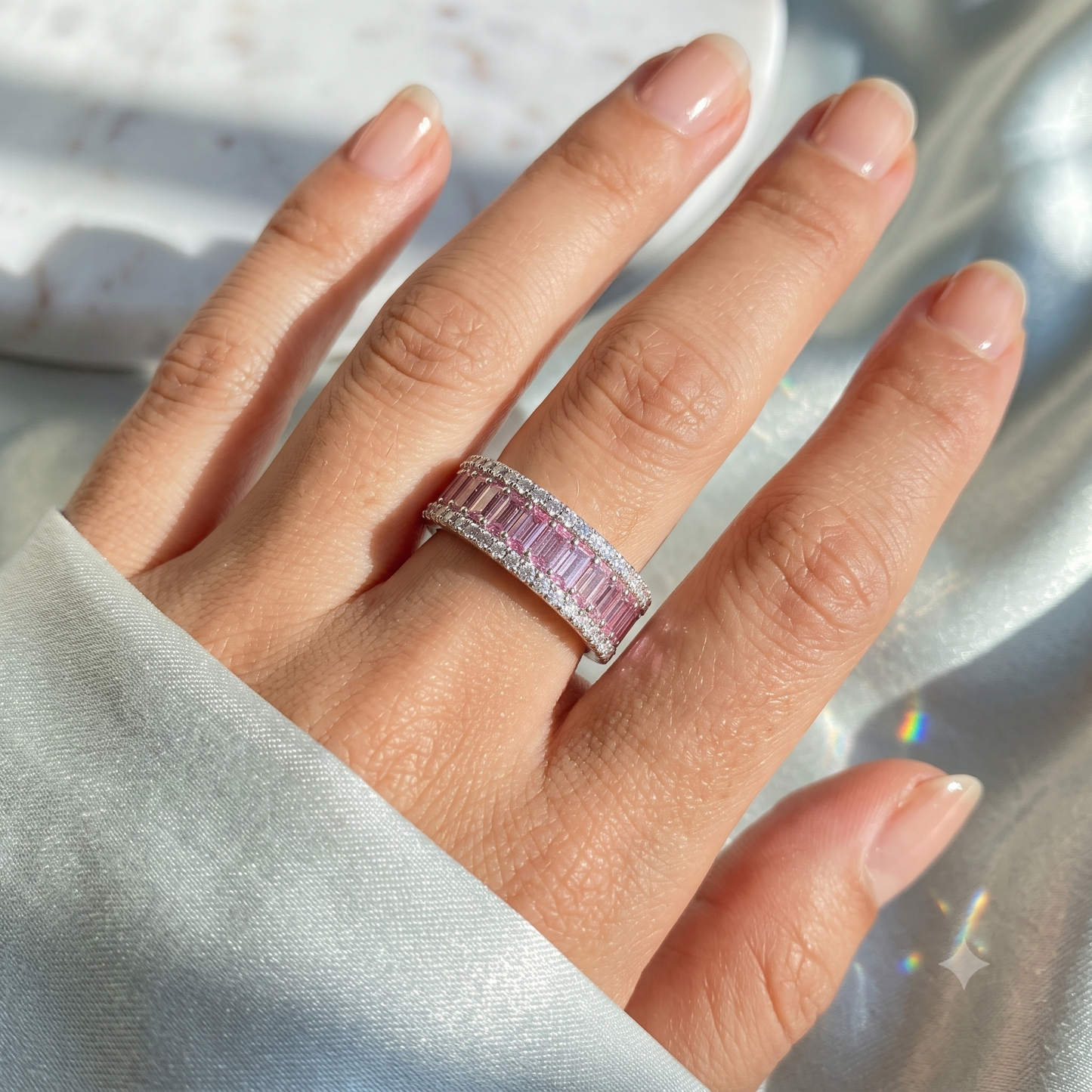 A silver eternity 925 silver ring