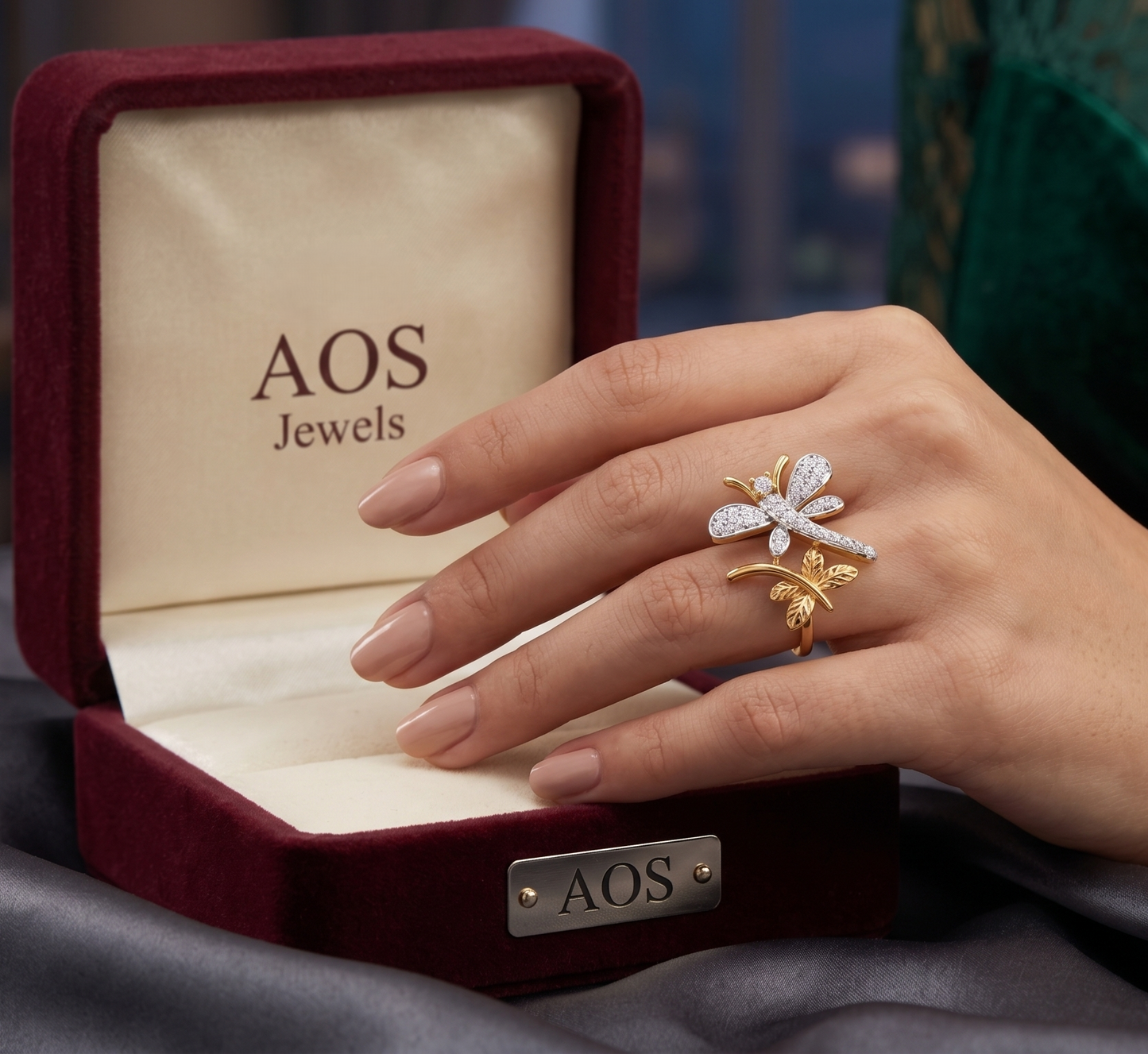 The Ethereal Twin Flight Silver Ring