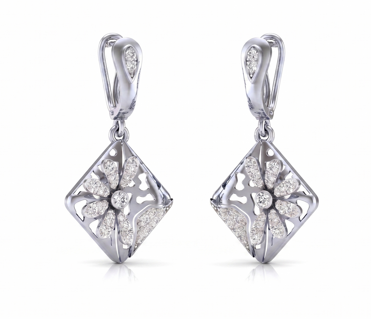 The Enchanted Flora Rhombus Earrings