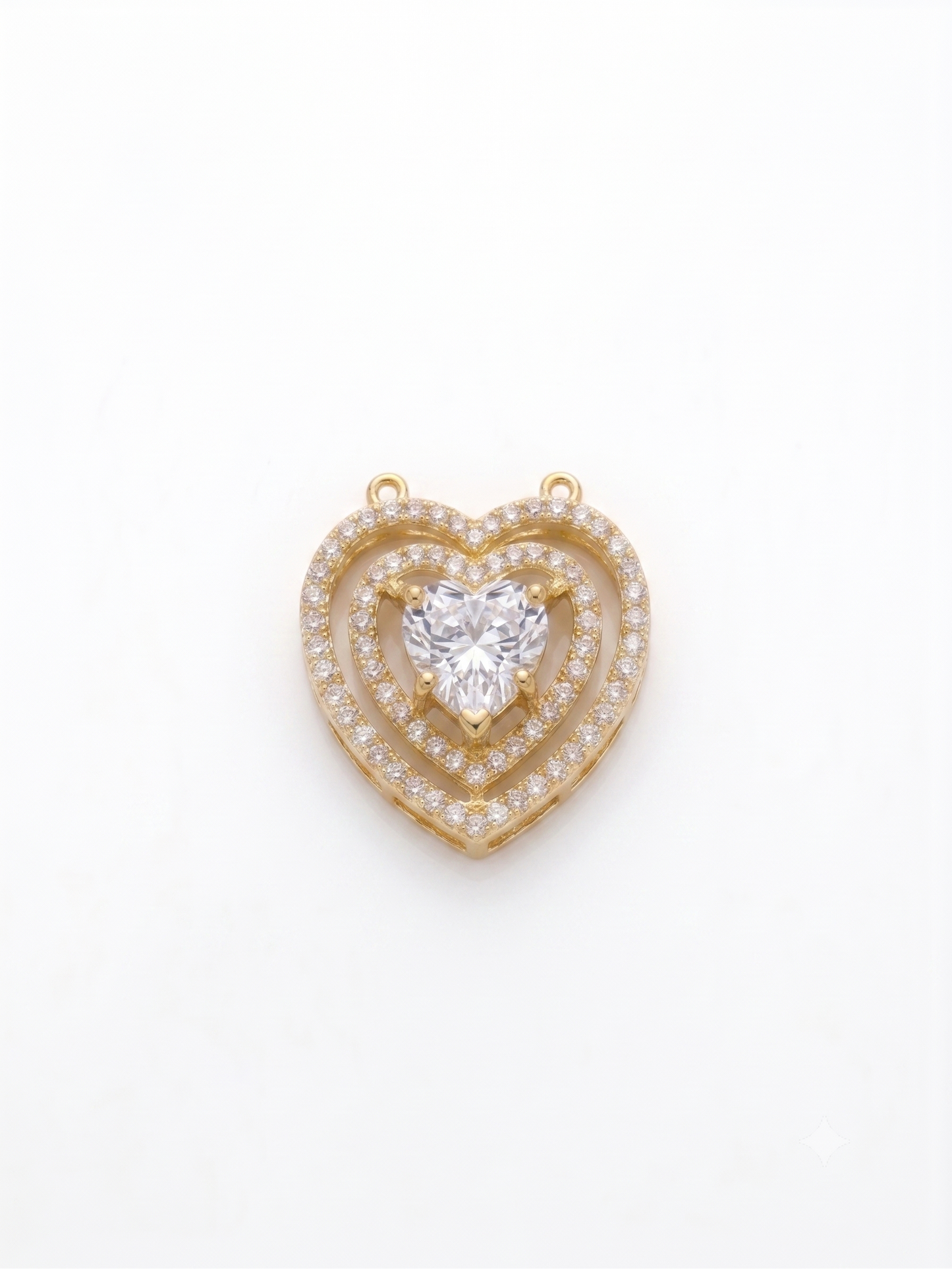 The haert Shape Mangalsutra in 925 Silver Gold Plated