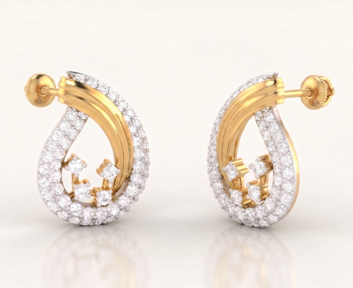 The Lumina Wave Silver Earrings