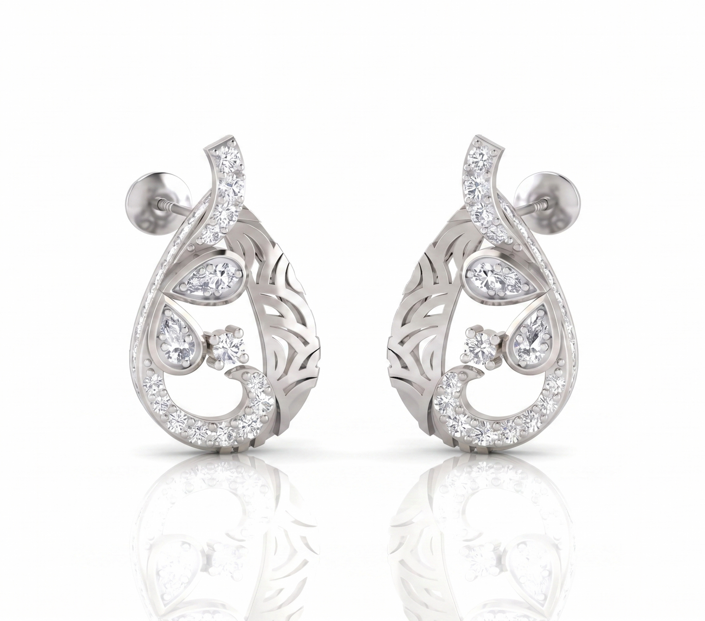 AOS Signature Pear-Cut Botanical Earrings