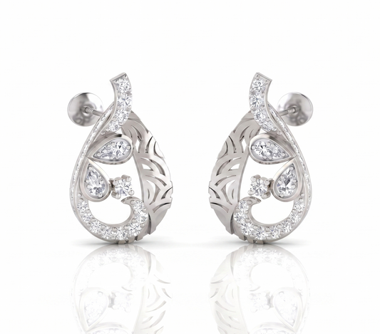 AOS Signature Pear-Cut Botanical Earrings