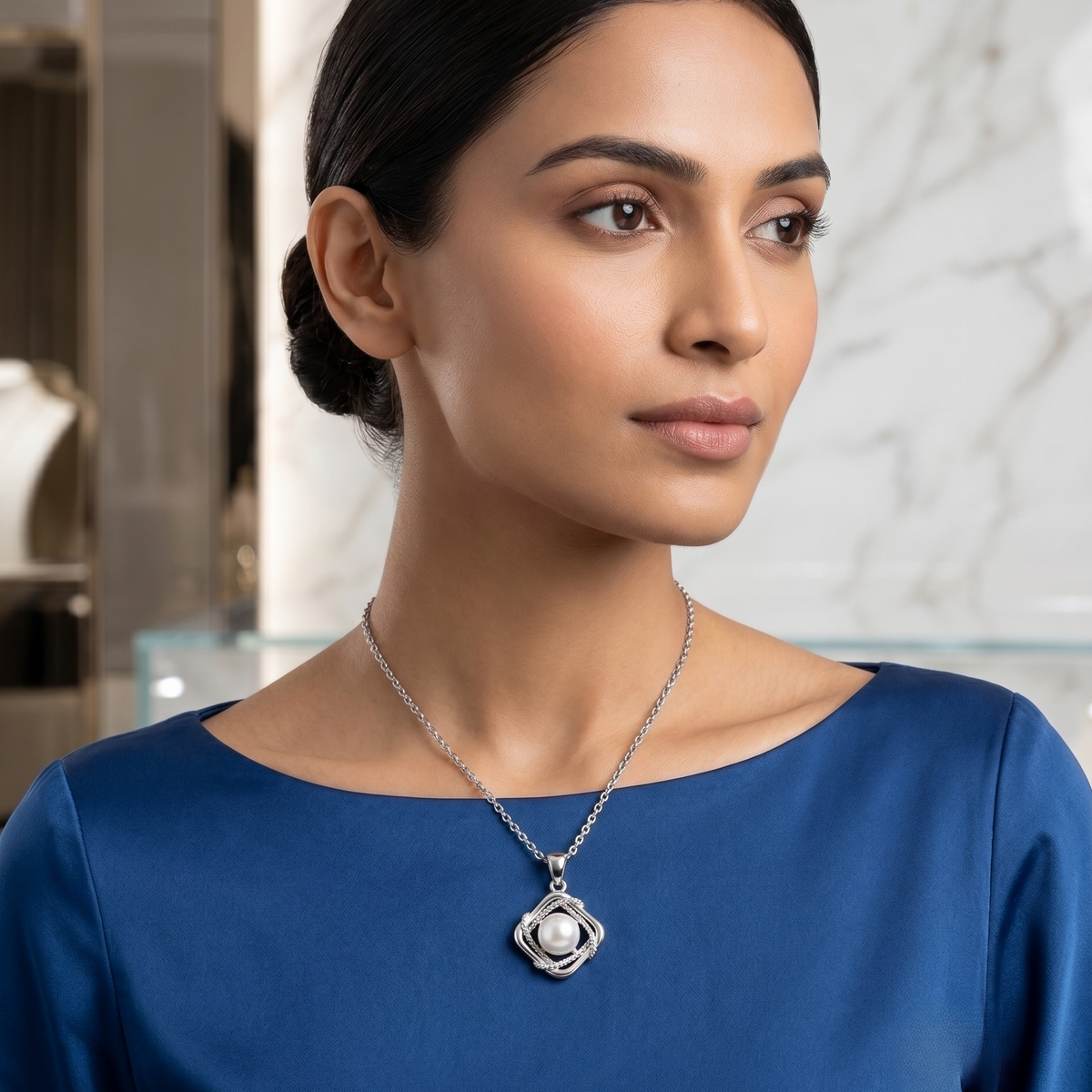 The 'Intertwined Elegance' Pearl Pendant