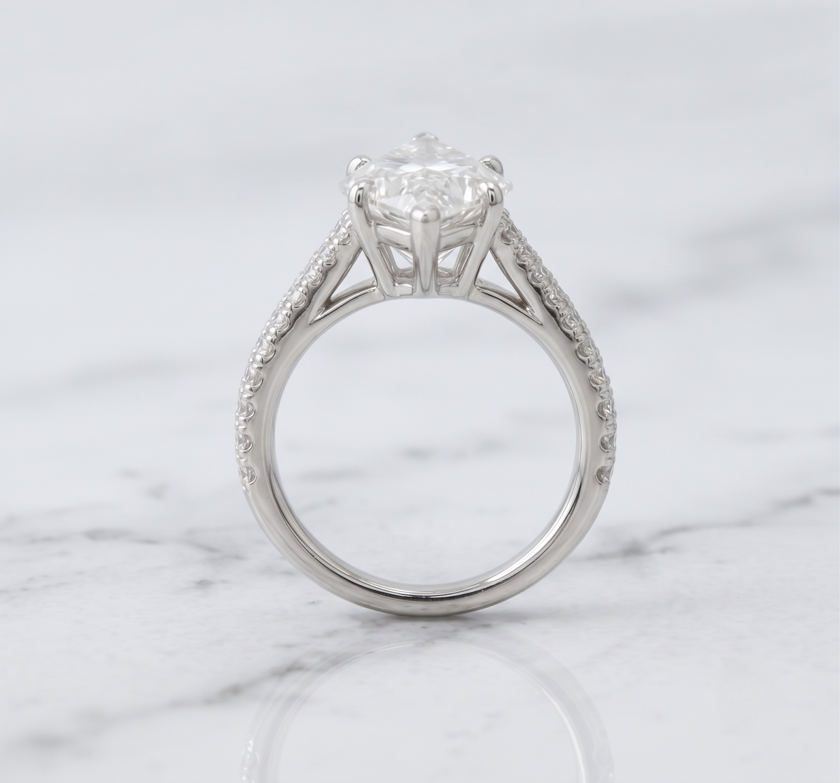 The Sterling Split-Shank Marquise Ring