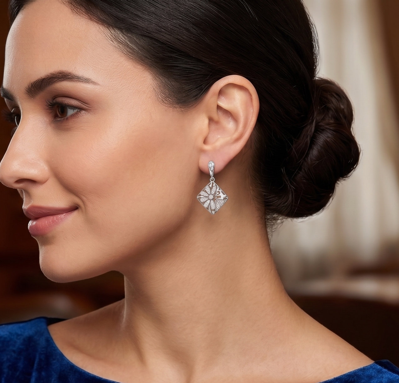 The Enchanted Flora Rhombus Earrings